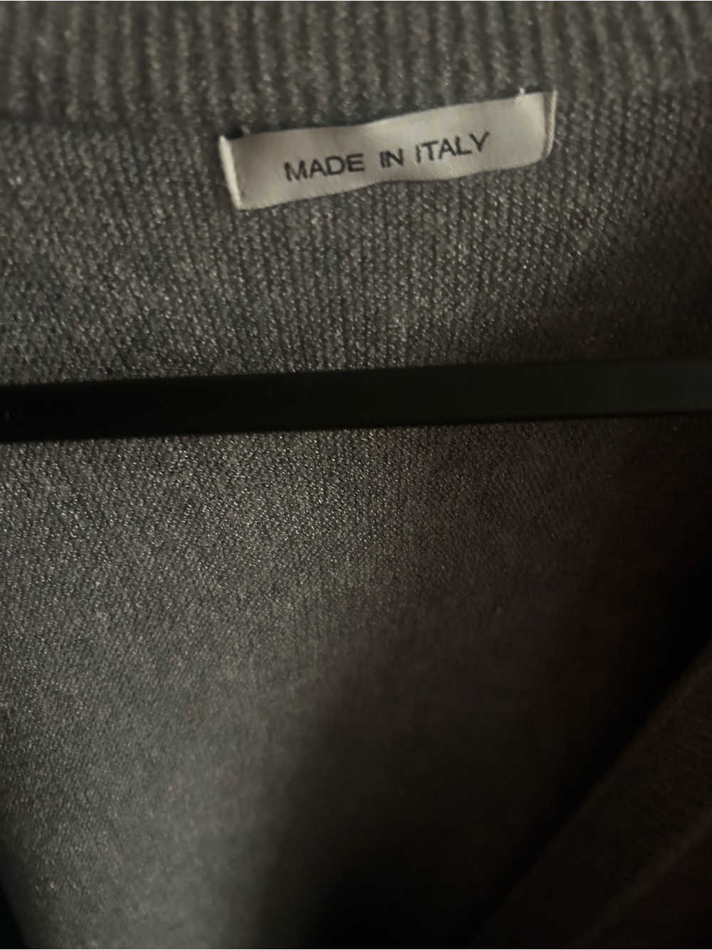 Made in Italy Cozy Open-Front Gray Knit Cardigan - Picture 7 of 8